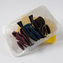 Load image into Gallery viewer, 6.5 Quart HDX Bin Dividers (6.5-Qt Tough Storage Tote in Black with Yellow Lid)