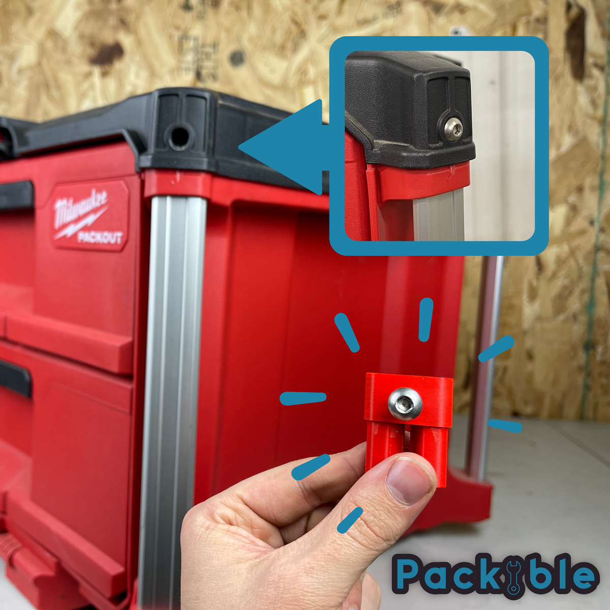 Milwaukee Packout Rails Rail Caps - 2-3 Drawer Packout Rails – Packible Tool